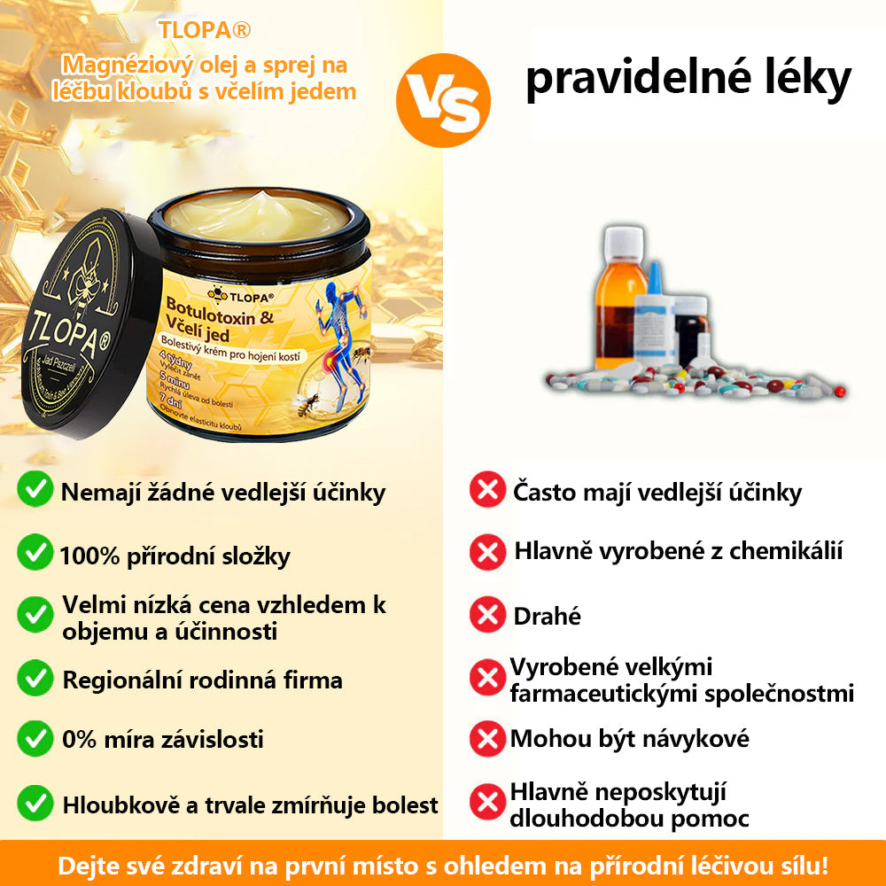 🐝🐝 TLOPA® Krém s botulotoxinem a včelím jedem (Speciálně pro seniory & doporučeno ortopedickými specialisty) 🌿